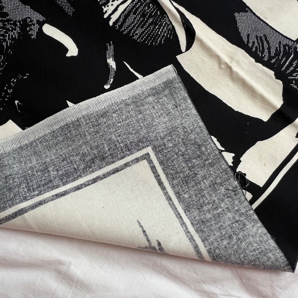 Stromma Sweden Frances Butler Fabric Print Art Black White Elephant 29" square - Picture 4 of 4